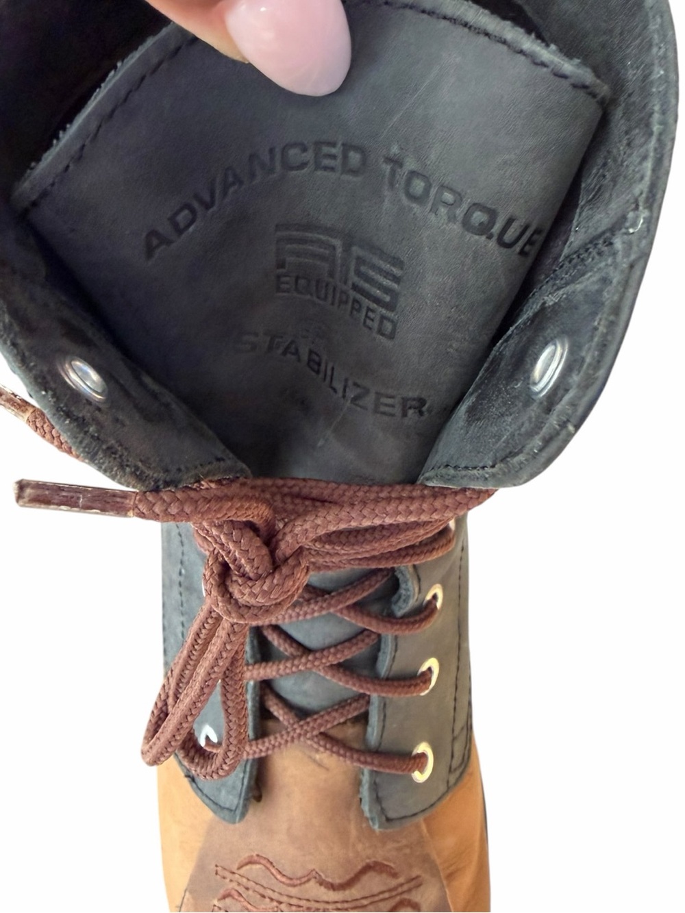 Ariat Heritage Lacer Two Tone Leather Boots Lace Up Size 8.5 - Picture 4 of 8